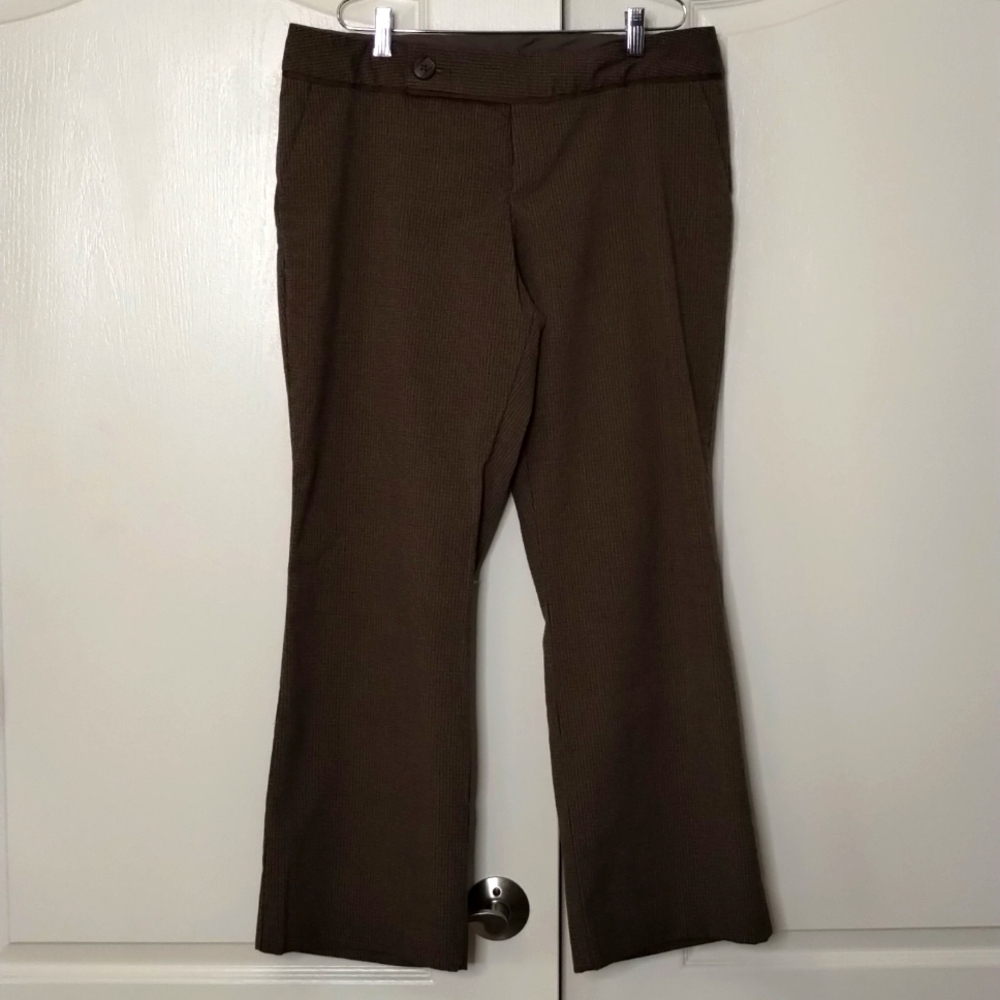 Mossimo women's size 12 brown twill dress pants straight leg